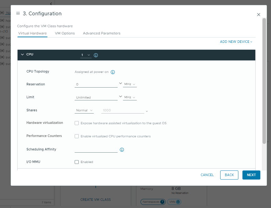 Hardware virtualization option cannot be selected